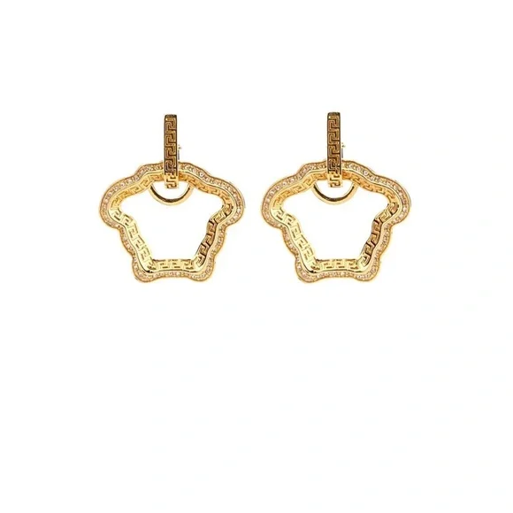 Versace Gold Medusa Earrings - Picture 9 of 9